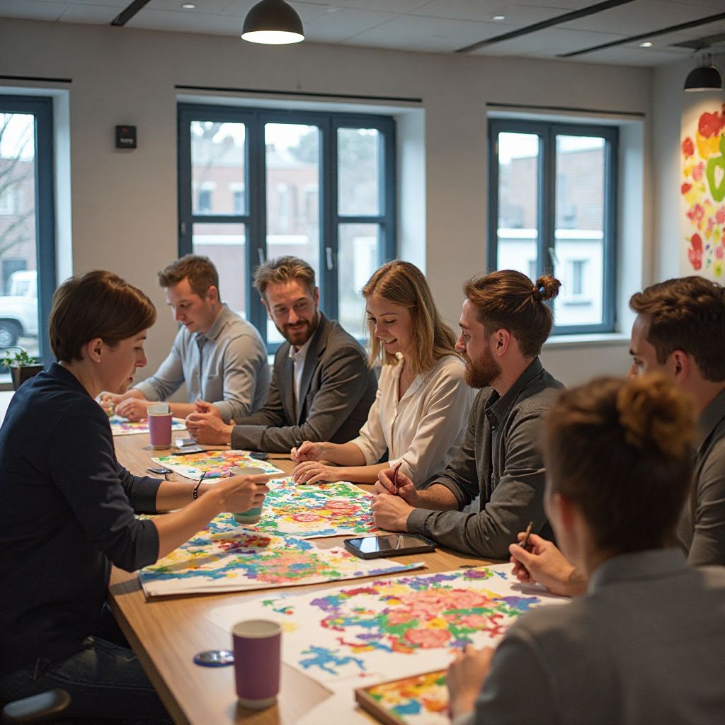 Corporate creative team building event