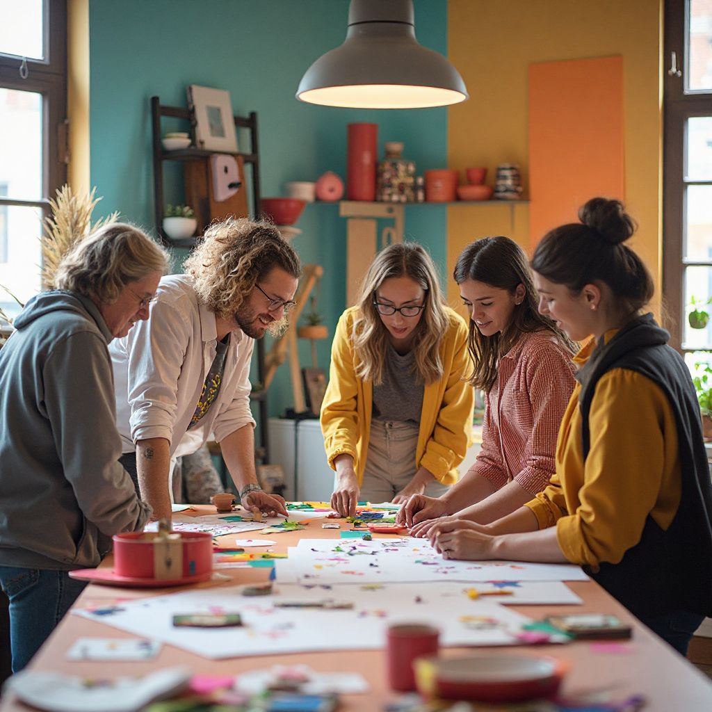 Our creative team working on event planning