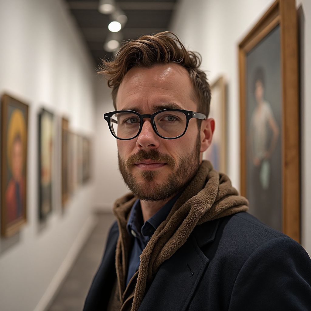 Art gallery owner portrait
