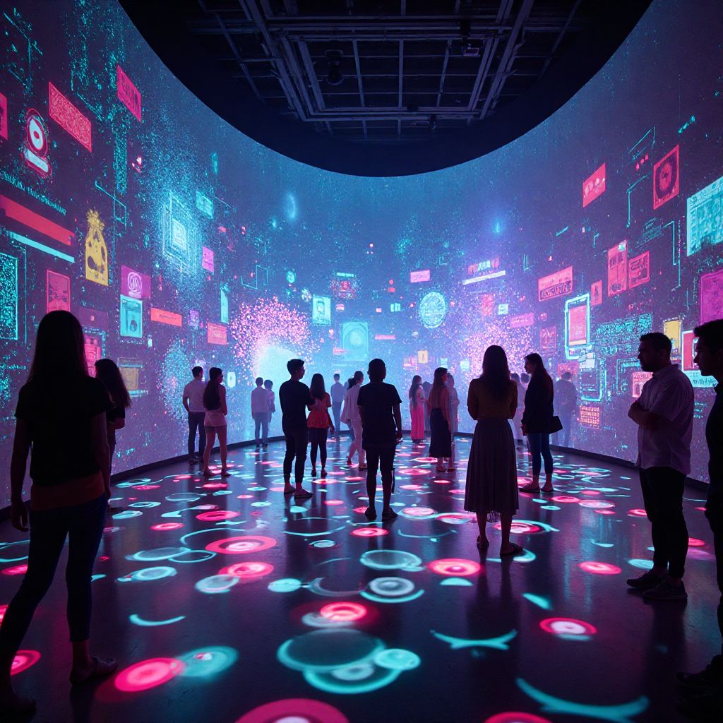 Innovative interactive digital art installation