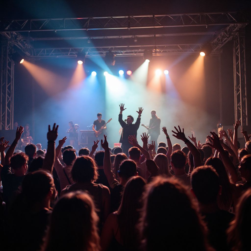 Live music performance at a creative gathering
