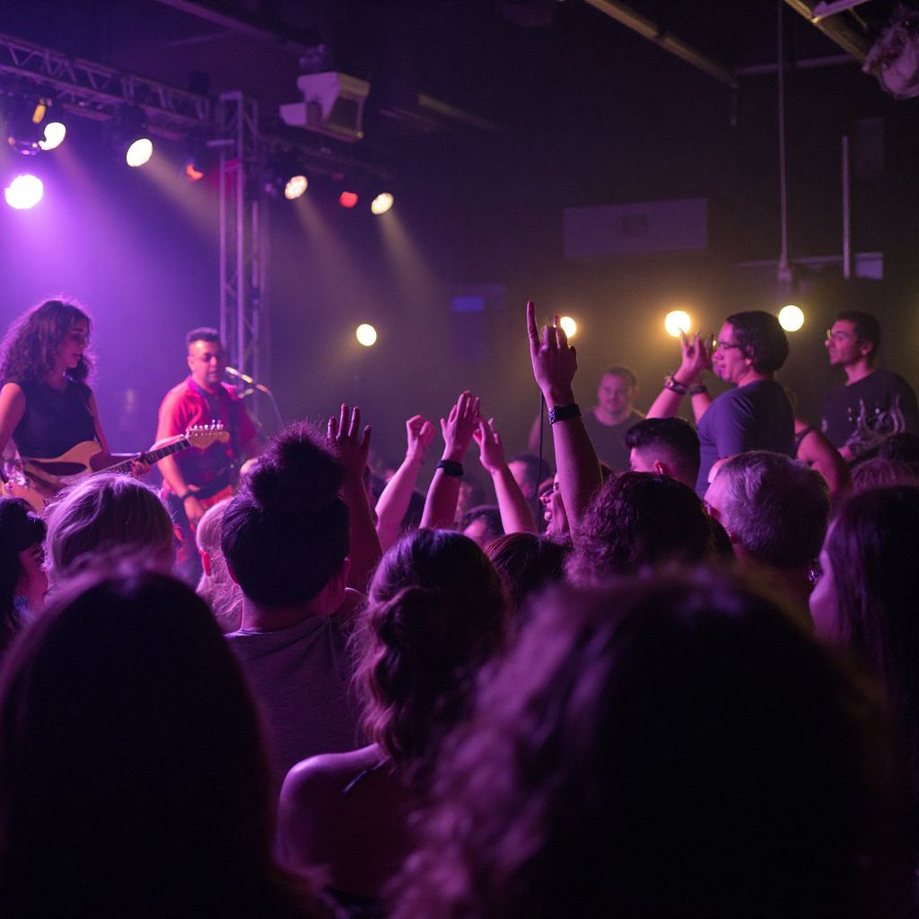 Live music performance at creative event