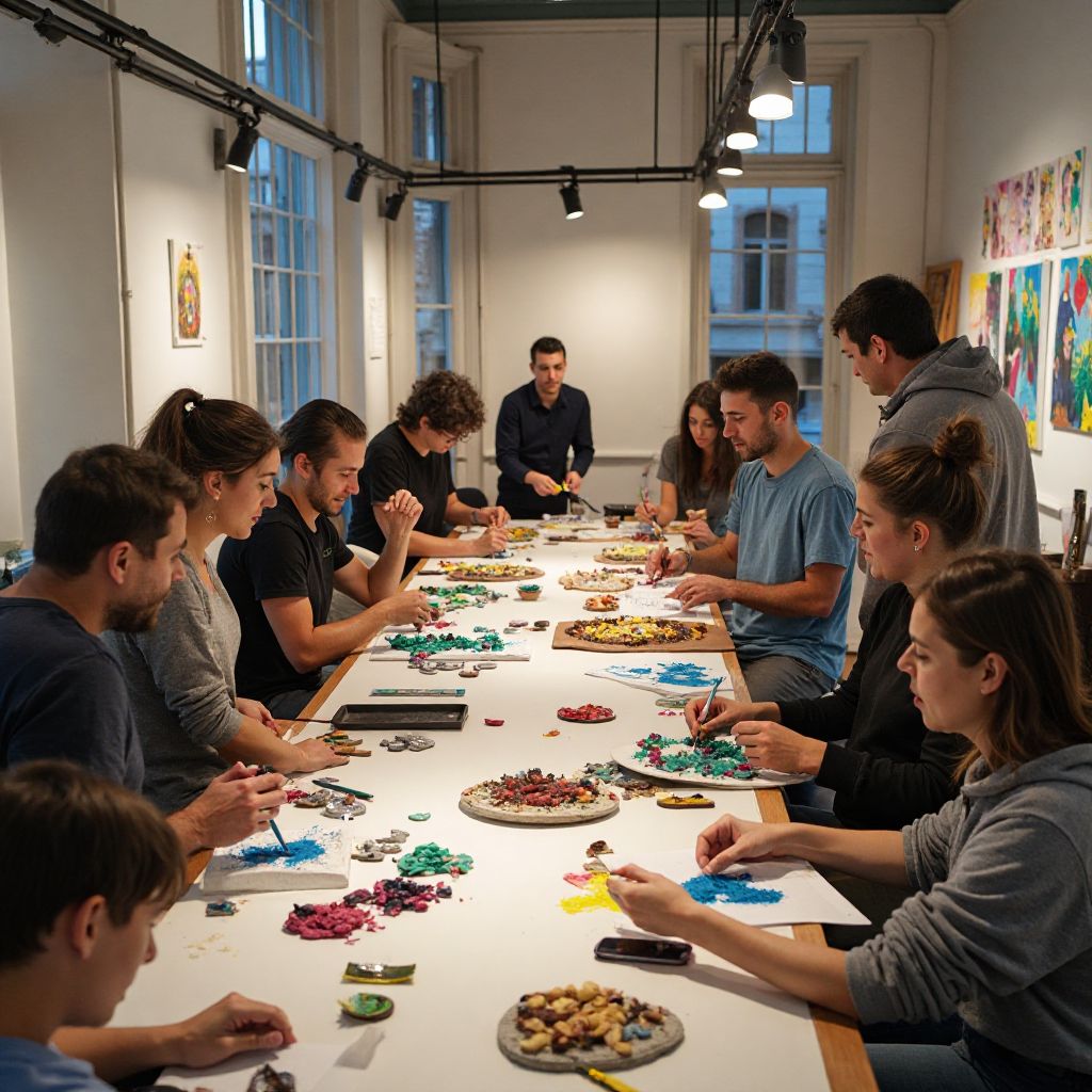 Creative workshop series with multiple stations